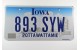 Iowa license plate Pottawattamie county