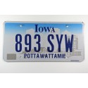 Iowa license plate Pottawattamie county