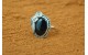 Bague onyx plume et rosette taille 62