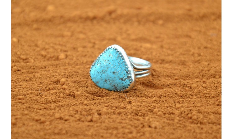 Triangle turquoise ring size 9