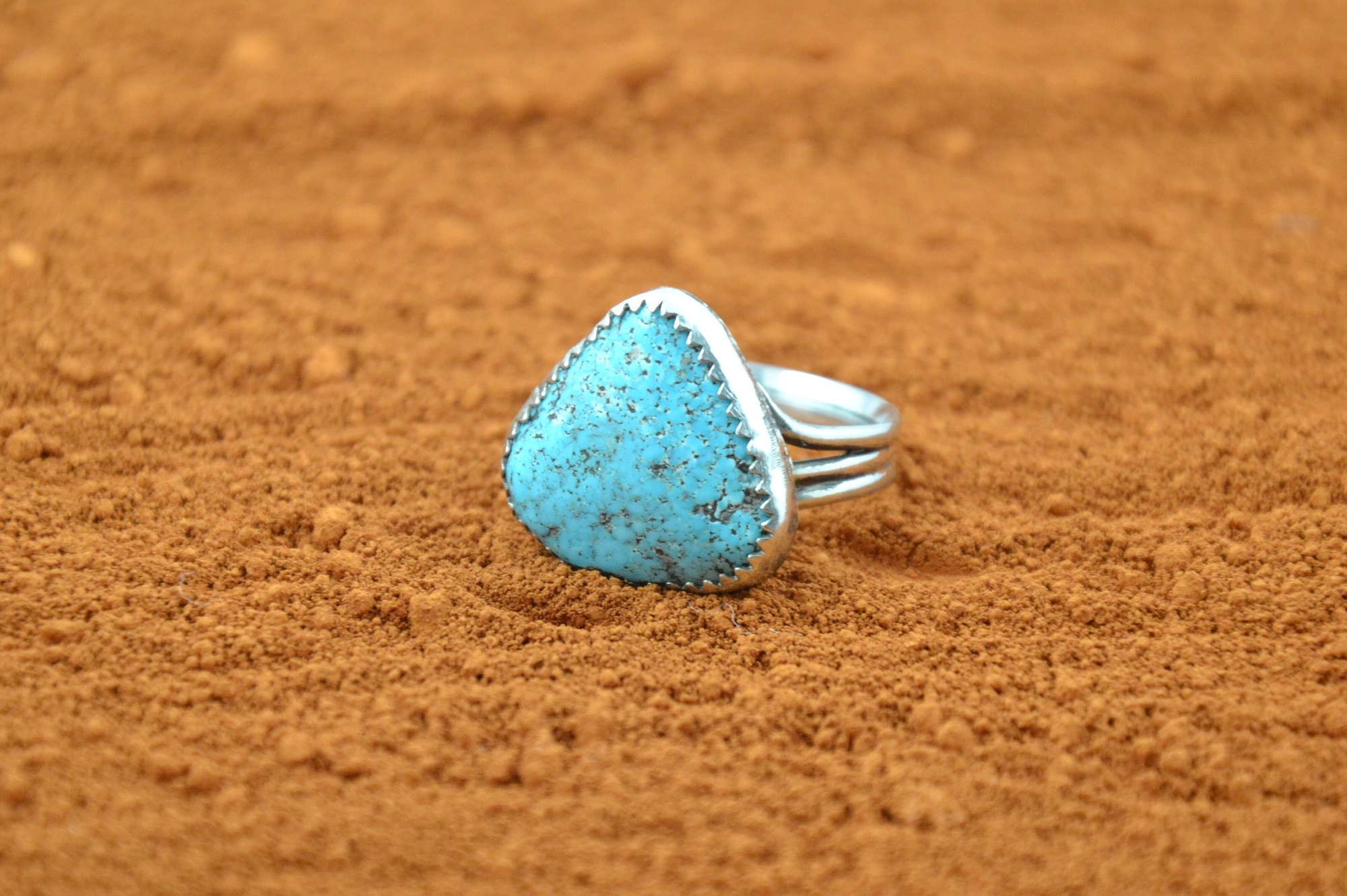 Triangle deals turquoise ring