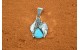 Pendentif turquoise et corail