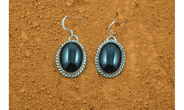 Black onyx earrings