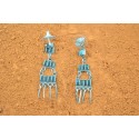 Needle Point Turquoise Earrings