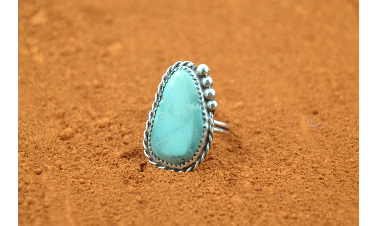 Native american royston turquoise ring