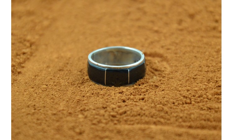 Navajo black onyx ring size 8 1/4