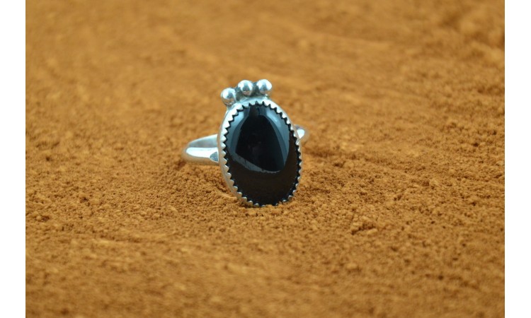 Black onyx ring size 9