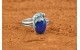 Lapis lazuli and feather ring