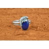 Lapis lazuli and feather ring