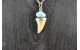 Turquoise and shark tooth pendant