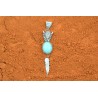 Pendentif turquoise et bison