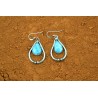 Boucles d'oreilles larimar