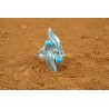 Turquoises and leaves ring