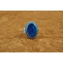 Bague abalone bleue