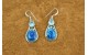 Boucles d'oreille abalone bleue
