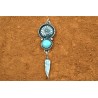 Pendentif turquoise et plume