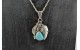 Pendentif turquoise et corail