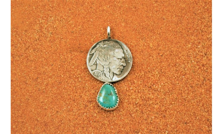 Kingman turquoise pendant