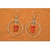 Boucles d'oreilles corail