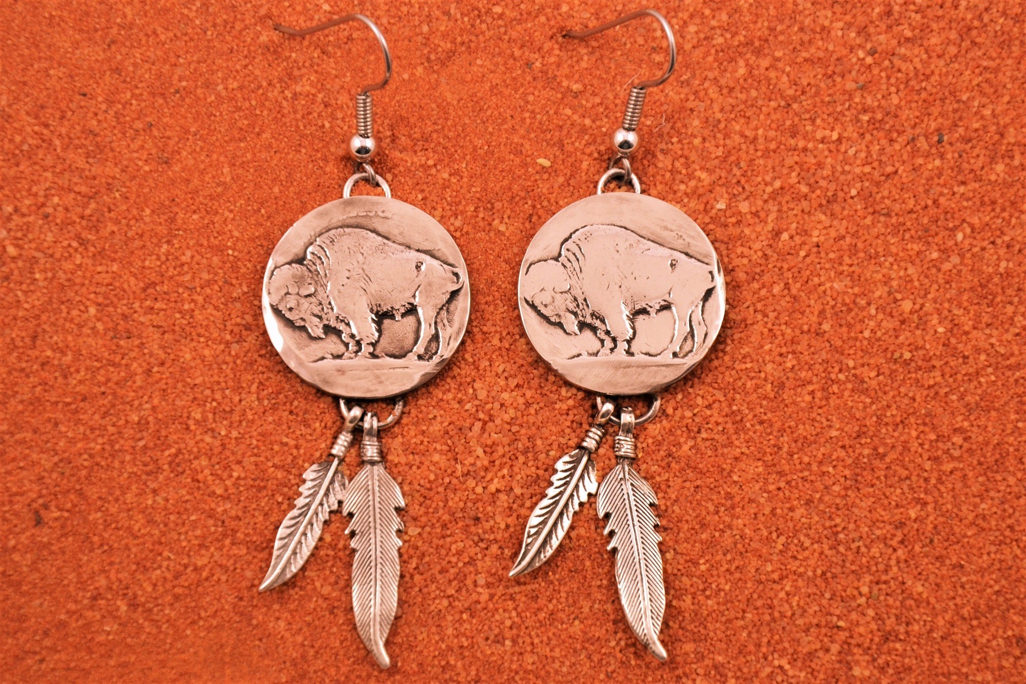 Buffalo deals nickel earrings