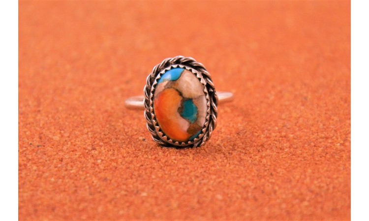 Bague turquoise oyster copper