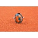 Oyster copper turquoise ring