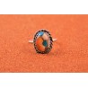 Oyster copper turquoise ring