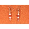 Boucles d'oreilles corail