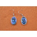 Blue abalone earrings
