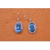 Boucles d'oreilles abalone bleue