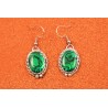Boucles d'oreilles paua shell verte