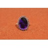 Bague paua shell pourpre