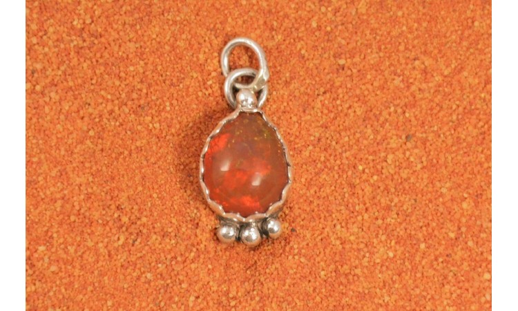 Fire opal pendant