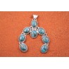Mojave turquoise naja pendant