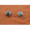 Oyster copper turquoise earrings