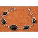 Onyx link bracelet