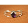 Bracelet amethyste et plumes