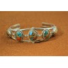 Oyster copper turquoise bracelet