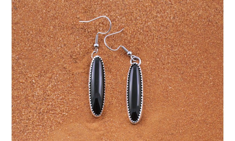 Boucles d'oreilles onyx