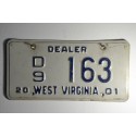 West Virginia license plate year 2001