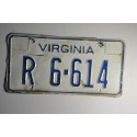Virginia license plate