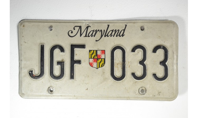 Plaque d'immatriculation du Maryland