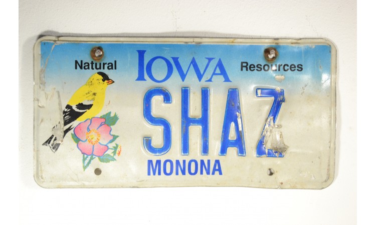 Plaque d'immatriculation Iowa