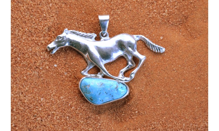 Turquoise Mustang pendant