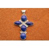 Pendentif croix lapis lazuli