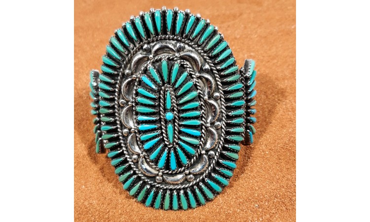 Spiny oyster and mojave turquoise bracelet