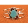 Turquoise and coral bracelet