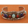Turquoise lapis and coral bracelet