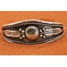 Native american concho and feathers bracelet