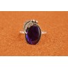 Bague paua shell pourpre